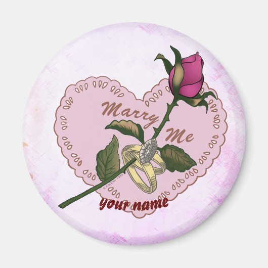 私の固結婚心と結婚 マグネット (正面)