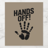 私の国から手を引く私の体メディケア政治的 ワインラベル (シングルラベル)