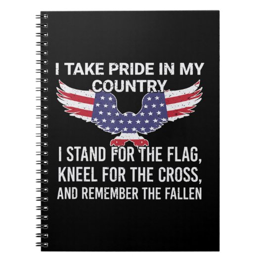 私の国でプライドを取る退役軍人Patriot America ノートブック (正面)