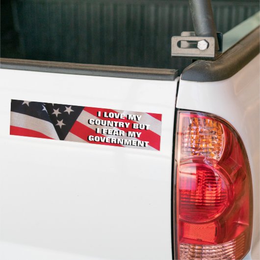 私の国の恐れの政府のクラシックを愛して下さい バンパーステッカー (トラック上)