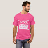 私の国インド 私のチーム コンセプト Tシャツ (正面フル)