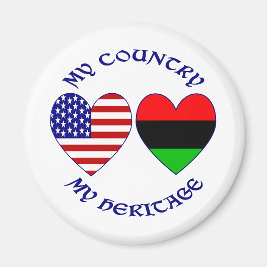 私の国 私のアフリカ系アメリカ人としての誇り マグネット (正面)