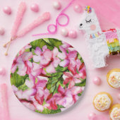 私の地中海のエキゾチックな夾竹桃の花園 ペーパープレート (パーティー)