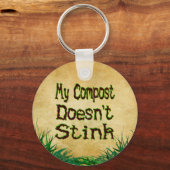 私の堆肥は庭師のキーチェーおもしろいンを臭わない キーホルダー (正面)