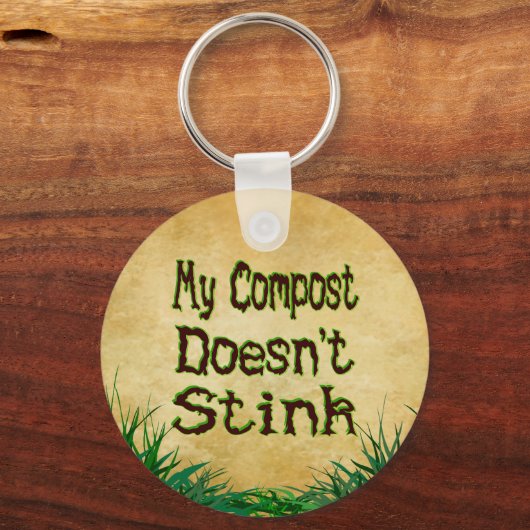 私の堆肥は庭師のキーチェーおもしろいンを臭わない キーホルダー (正面)