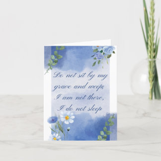 私の墓の側に座って泣かないで サンキューカード