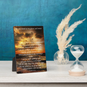 私の墓の前に立って泣かないで　詩 フォトプラーク