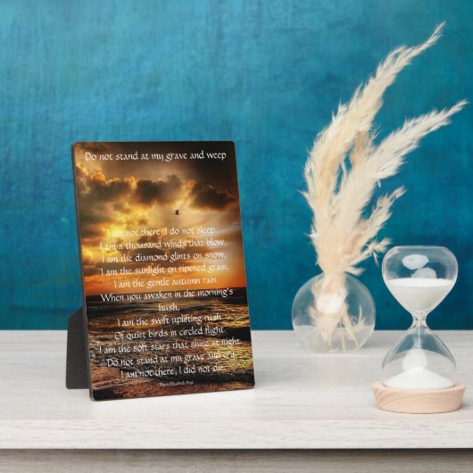 私の墓の前に立って泣かないで　詩 フォトプラーク (側面)