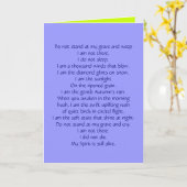 私の墓場に立って泣くな私はそこにいない… カード (黄色い花)