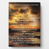 私の墓場に立って泣くな フォトプラーク (正面)