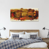 私の壁の上の都市の幻覚 キャンバスプリント (インサイチュ (寝室))