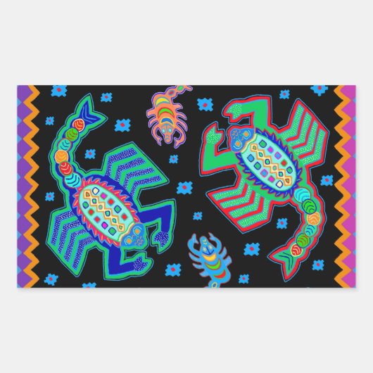 私の壁の南西サソリ 長方形シール (正面)