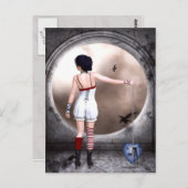 私の壊れたハートゴシック絵葉書の鎖を解く ポストカード (正面/裏面)