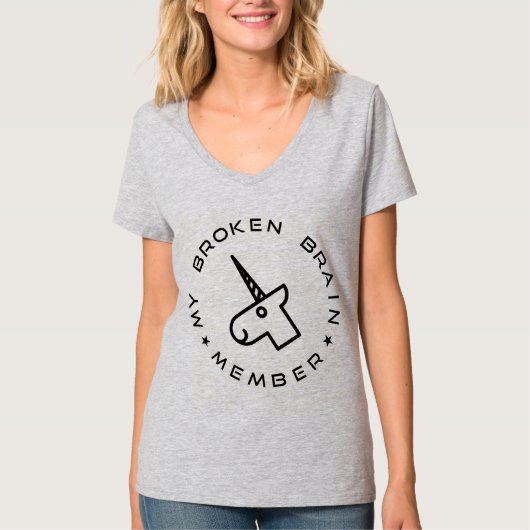 私の壊れた頭脳のメンバーのフットボールティー Tシャツ (正面)