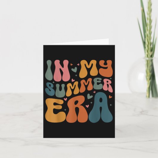 私の夏の時代に幸せな学校の先生 カード (正面)