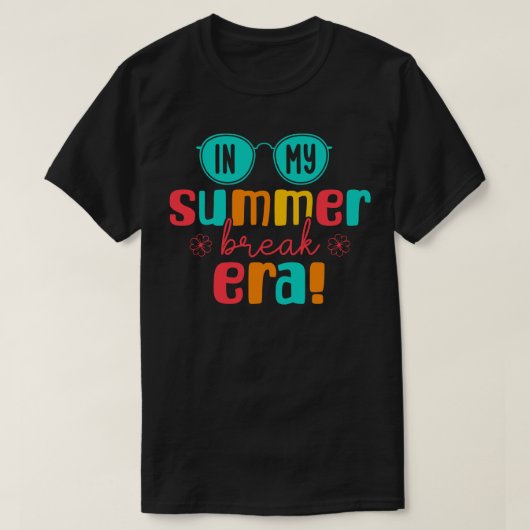 私の夏休み時代の夏おもしろいビーチ夏V Tシャツ (デザイン正面)
