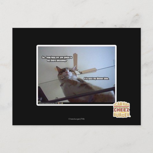 私の夕食の過去だ ポストカード (正面)