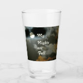 私の夜は満月の夜空ビール タンブラーグラス (正面)