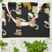 私の夢でお金の話と私はそれを愛する.png キッチンタオル (折り畳み)