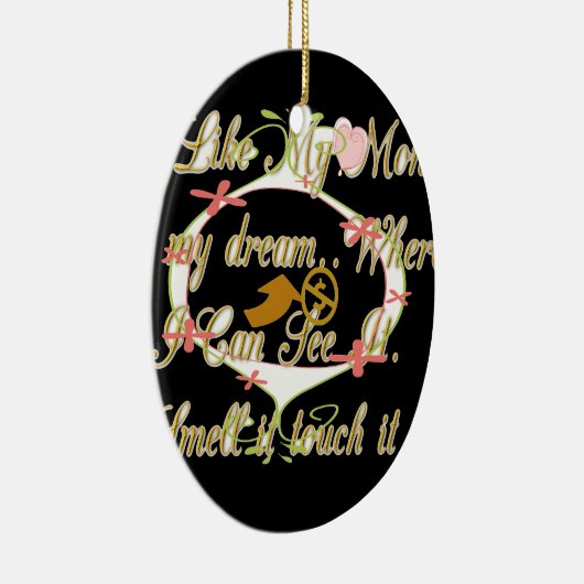 私の夢でお金の話と私はそれを愛する.png セラミックオーナメント (右)