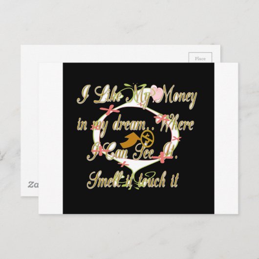 私の夢でお金の話と私はそれを愛する.png ポストカード (正面/裏面)