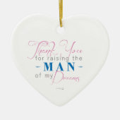 私の夢の人を育てるためにありがとう セラミックオーナメント (正面)