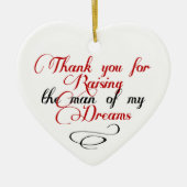 私の夢の人を育てるためにありがとう セラミックオーナメント (正面)