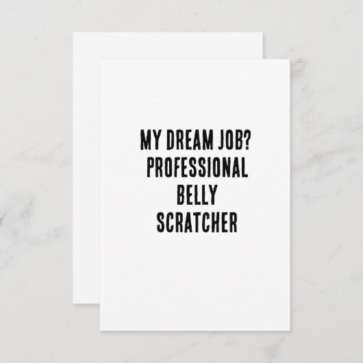 私の夢の仕事?プロフェッショナル腹引き サンキューカード (正面/裏面)