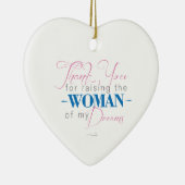 私の夢の女性を育てるためにありがとう セラミックオーナメント (右)
