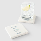 私の夢の引用文の大理石のコースター ストーンコースター (横)