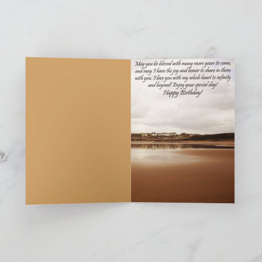 私の夢の男に誕生日カード カード (内部)