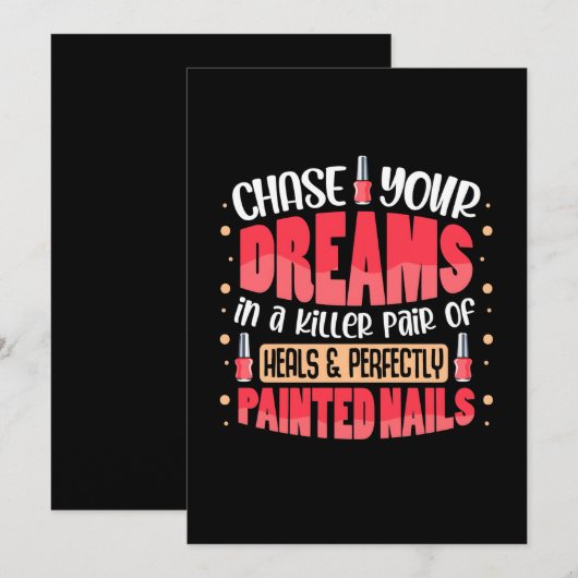 私の夢はネイルアート 招待状 (正面/裏面)