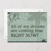 私の夢は全て来真実だ。今すぐ！ ポストカード (正面/裏面)