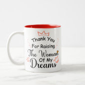 私の夢感謝していの女を育てるために ツートーンマグカップ (左)
