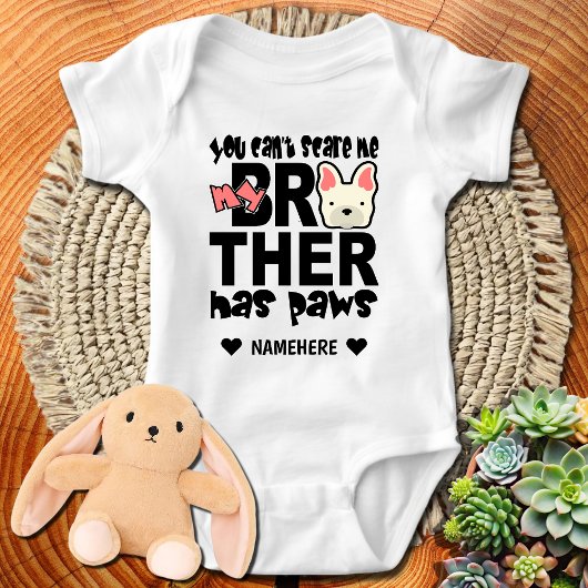 私の大きな兄には足跡がある ベビーボディスーツ