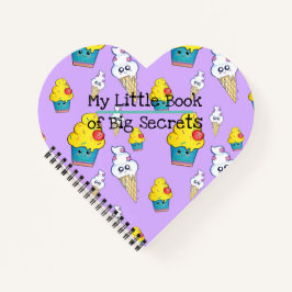 私の大きな秘密の小さな本、アイスクリームのカップケーキ ノートブック