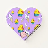 私の大きな秘密の小さな本、アイスクリームのカップケーキ ノートブック (裏面)