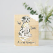 私の大きな食べ宿題 ポストカード (スタンド正面)