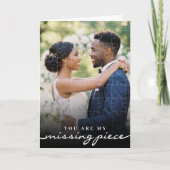 私の大切なピース フォト ジグソーパズル ロマンチック カード (正面)