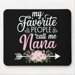 私の大切な人たちは私をナナと呼ぶ 母の日 フローラル マウスパッド