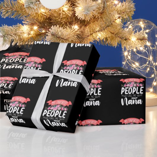 私の大切な人たちは私をナナと呼ぶ 母の日 ラッピングペーパー (クリスマス)