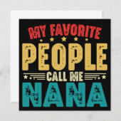 私の大切な人たちは私をナナと呼ぶ 母の日 招待状 (正面/裏面)