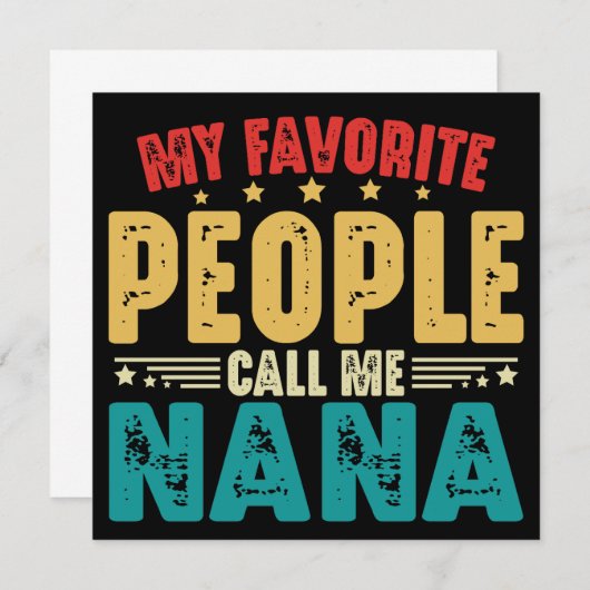 私の大切な人たちは私をナナと呼ぶ 母の日 招待状 (正面/裏面)