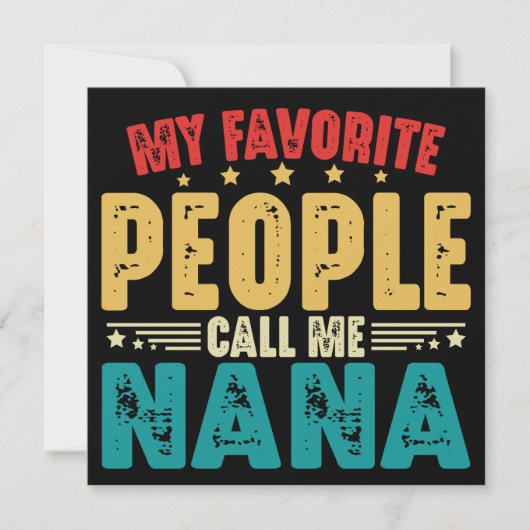 私の大切な人たちは私をナナと呼ぶ 母の日 招待状 (正面)