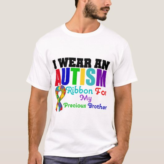 私の大切な兄弟のための自閉症Iの衣服のリボン Tシャツ (正面)