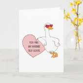 私の大好きなバカガチョウ カード (黄色い花)