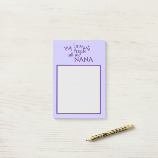 私の大好きな人たちにはナナ・パープルと呼ばれている ポストイット (デスク上)