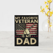 私の大好きな退役軍人はパパ  軍の退役軍人の日 カード (黄色い花)