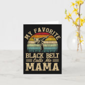 私の大好きな黒帯がママと呼ぶ母の日 カード (黄色い花)