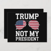 私の大統領ではないトランプアンチトランプ ポストカード (正面/裏面)